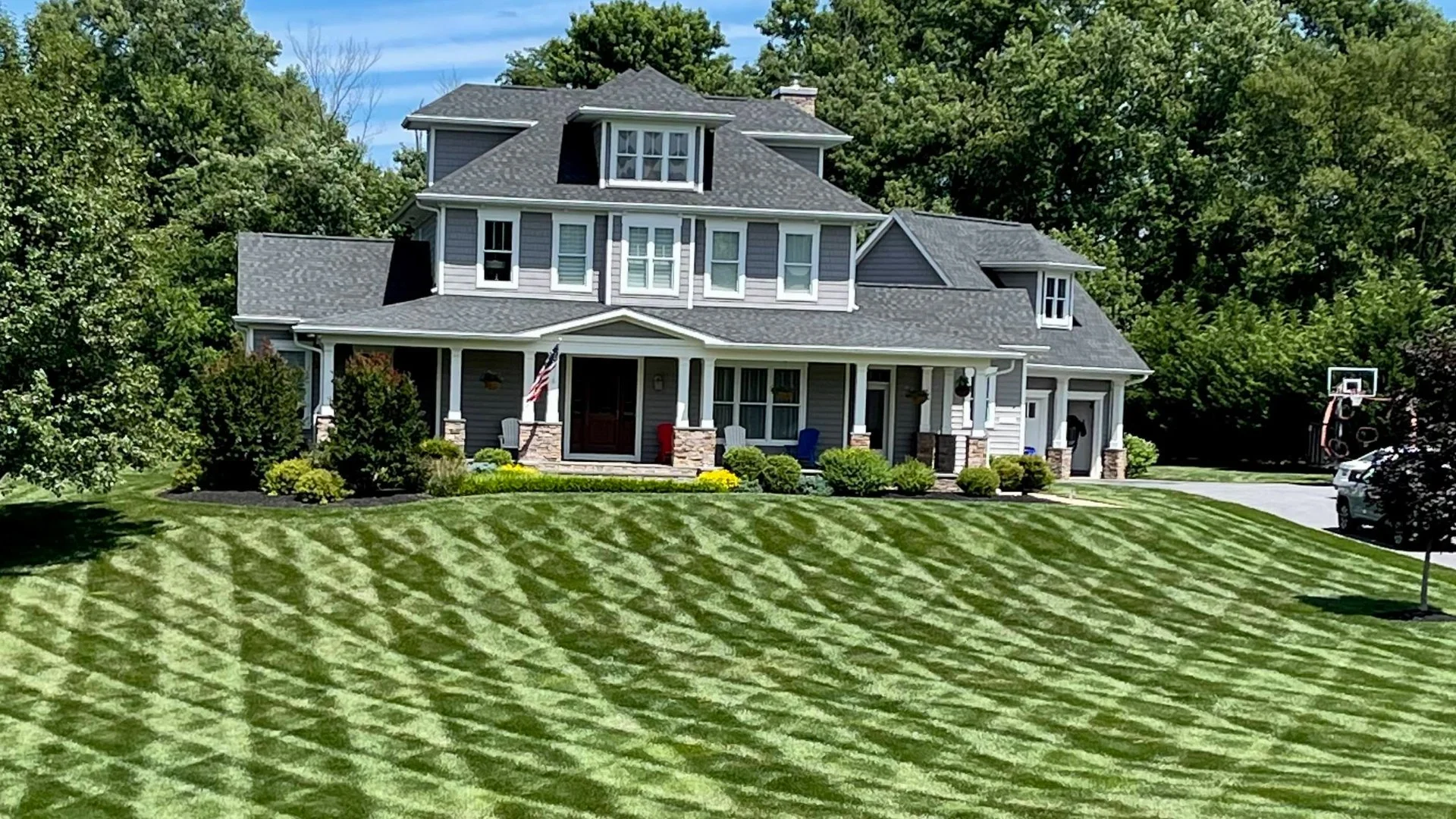 Large residential property in Westminster, MD with a beautiful green lawn.