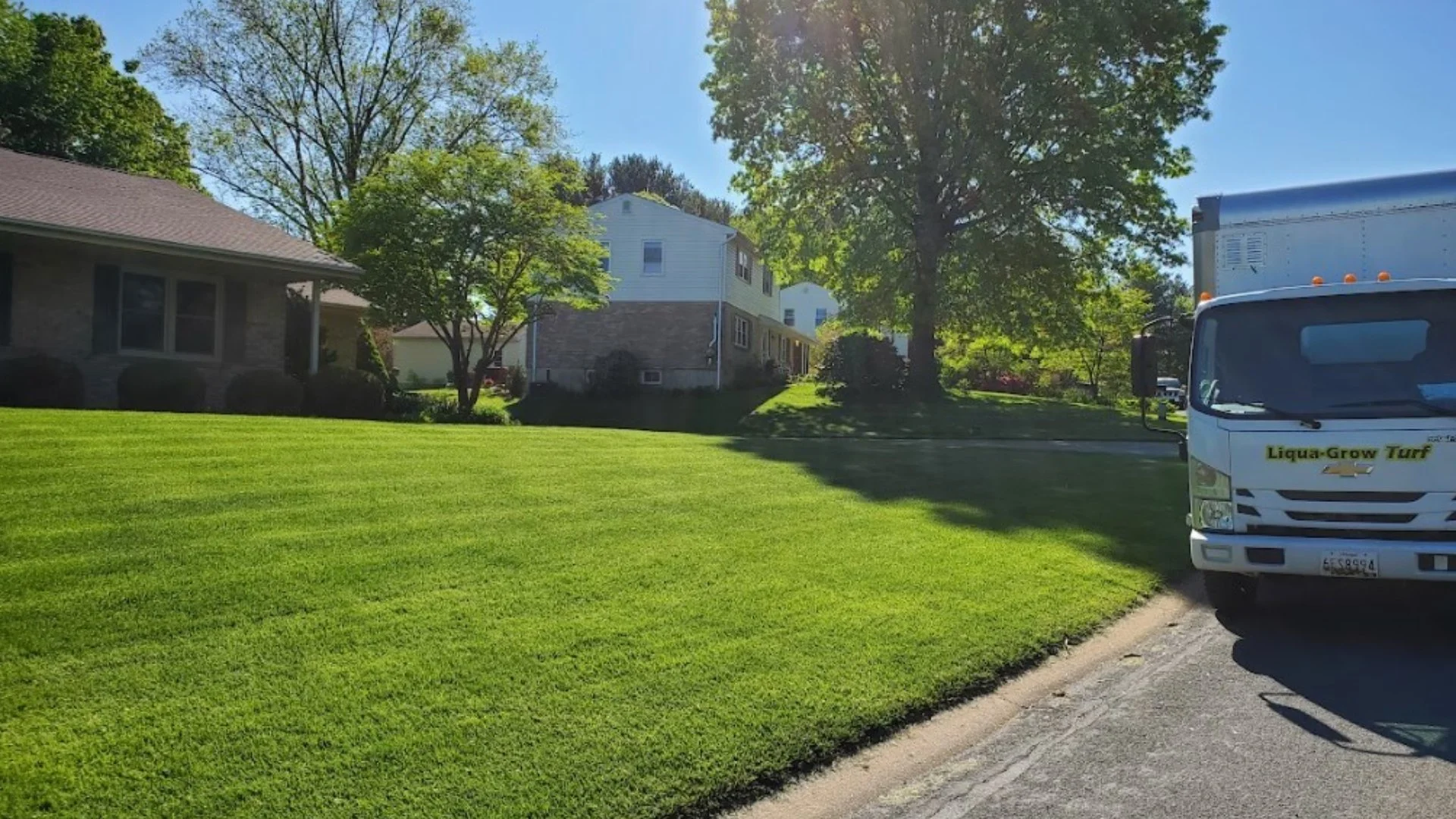 Work truck at a residential lawn in Westminster, MD.