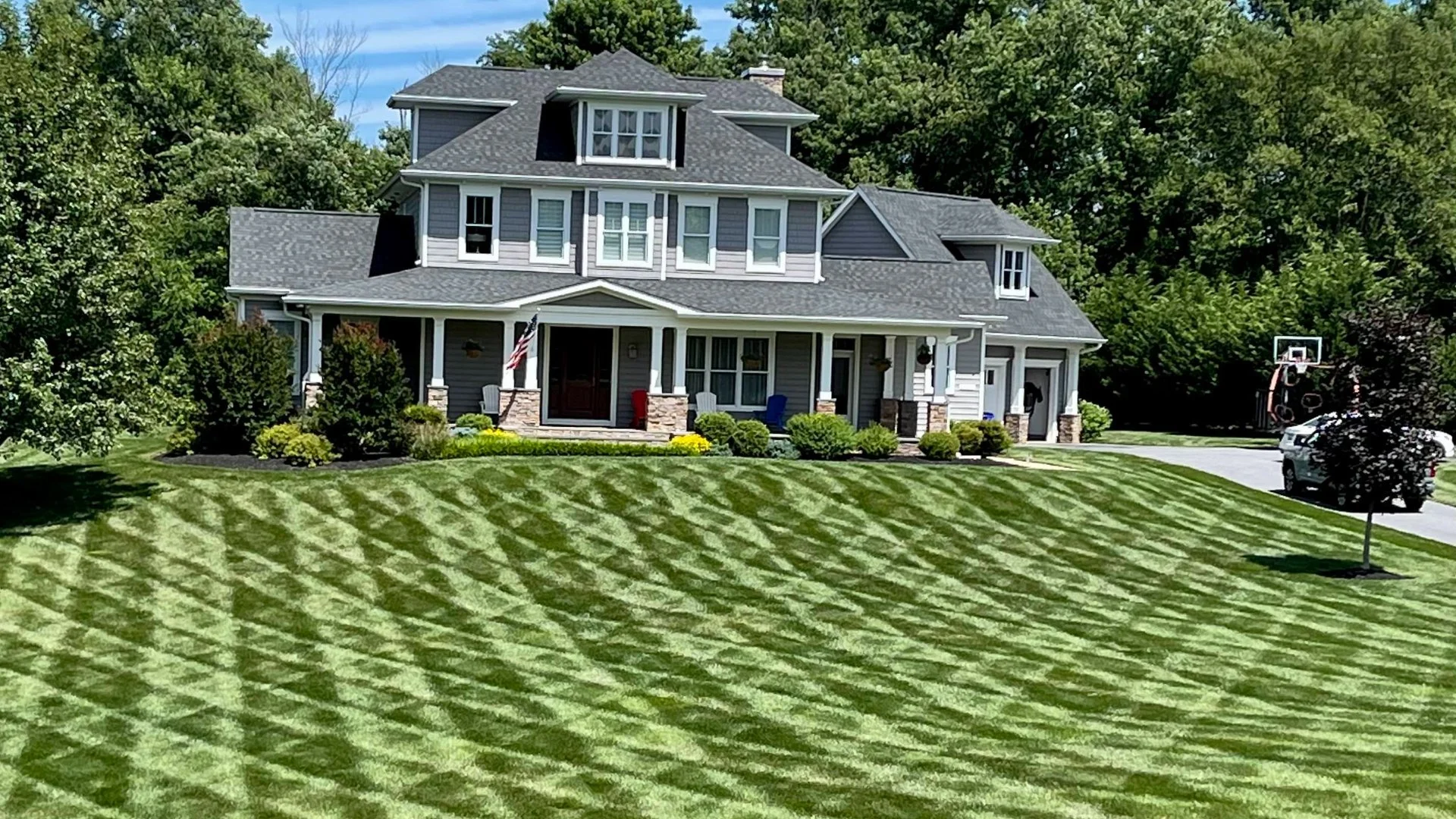 Well taken care of lawn in Westminster, MD.